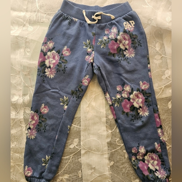 GAP abstract floral joggers sweatpants kids size (S)6-7 - Picture 1 of 6